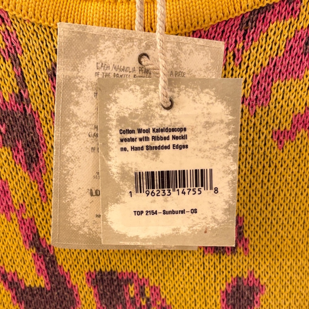 Magnolia Pearl NWT Cotton Wool Kaleidoscope sweater in Sunburst Top 2154 - Picture 2 of 10